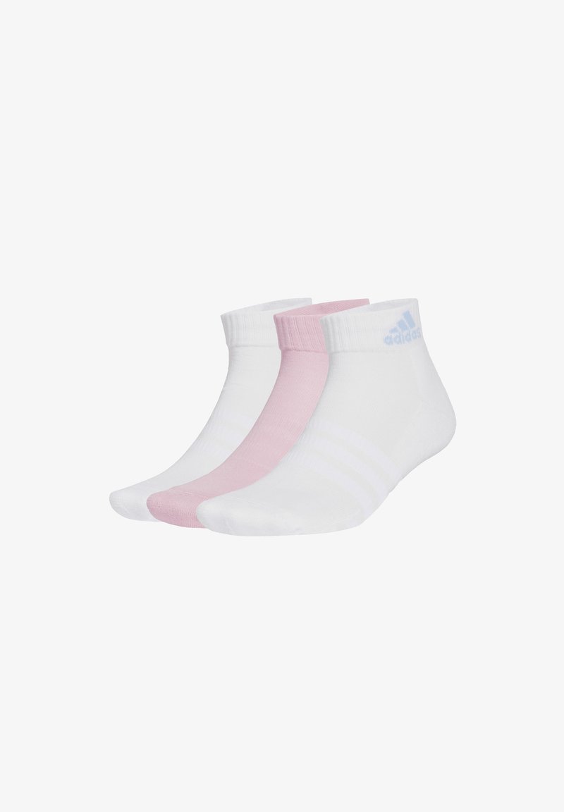 adidas Performance UNISEX 3 PACK - Calcetines de deporte - white white true pink