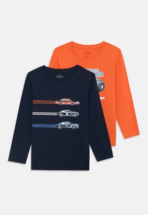 NMMVUX 2 PACK - Maglietta a manica lunga - vermillion orange/navy