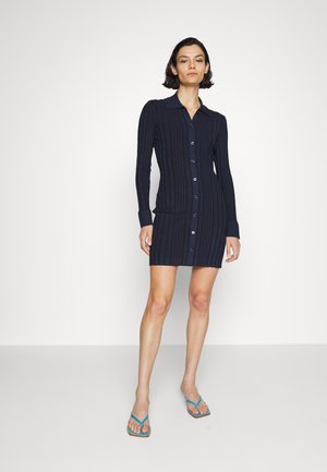 CARDIGAN DRESS - Robe pull - navy