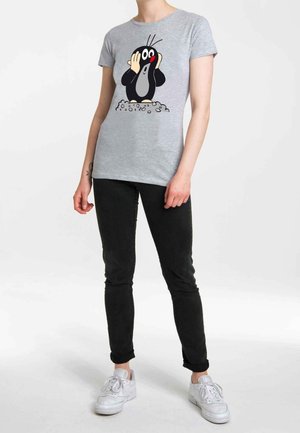 Printtipaita - mottled grey