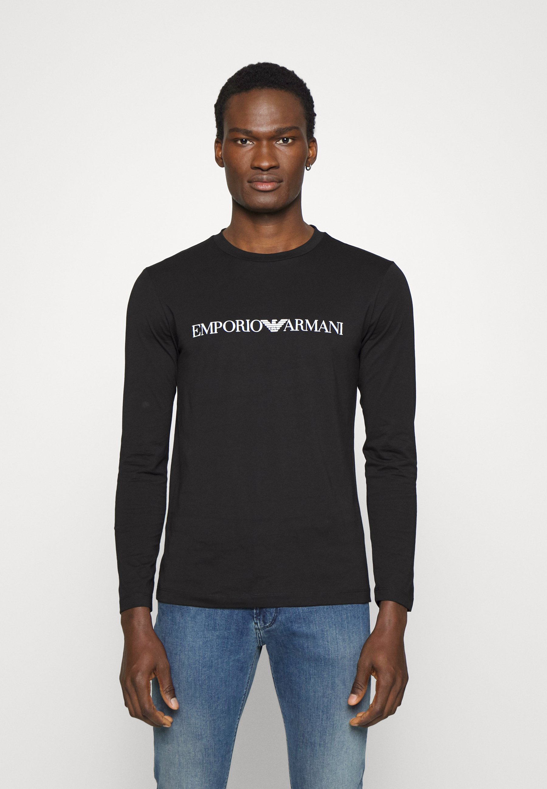 Emporio Armani Long sleeved top - nero/black - Zalando.co.uk