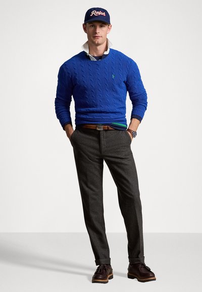 Polo Ralph Lauren CABLE KNIT WOOL CASHMERE JUMPER - Camisola - active blue