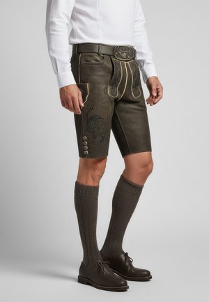 GORGON - Kožené kalhoty - magma st schwarz