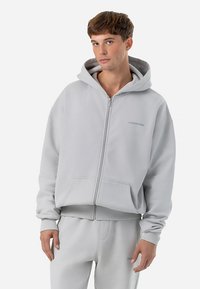 Pegador LOGO OVERSIZED JACKET - Sweatjacke - washed clear grey gum