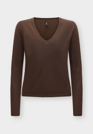 ONLY, ONLLOYAL VNECK - Πουλόβερ - chocolate torte melange