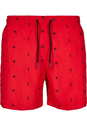 Urban Classics, EMBROIDERY - Badeshorts - leaf/firered/navy