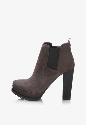 Enkellaarsjes met hoge hak - brown