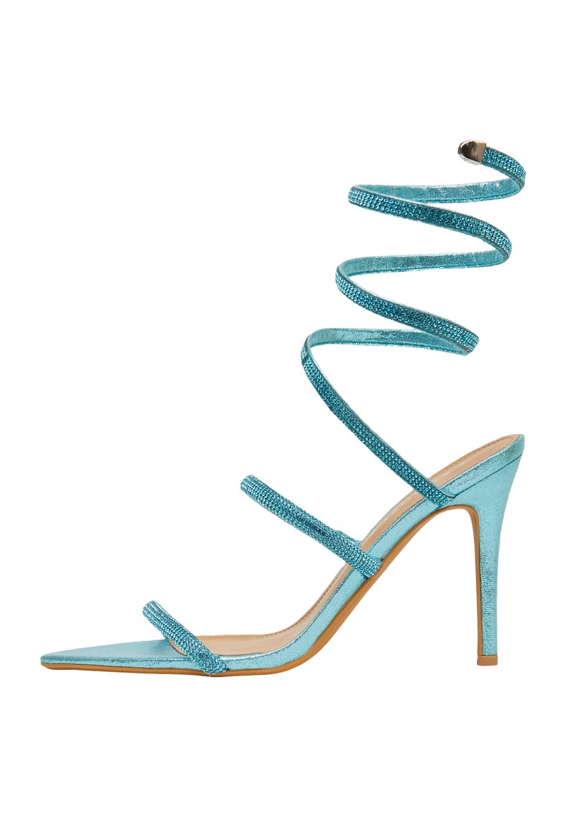 Calliope STRASS SERPENTE - Sandali con tacco - verde acqua