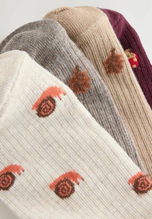 Next TRAINERS 4 PACK - Zeķes - autumn animals ditsy