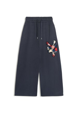 Bershka, SUPER BAGGY WITH PATCHES - TROUSERS - Verryttelyhousut - blue