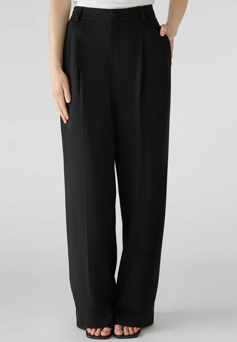 Oui Stoffhose - black