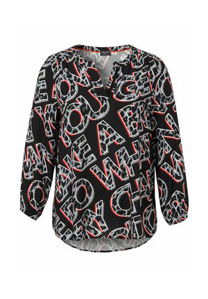 FLIESSENDE MIT LETTER-PRINT - Tuniek - schwarz