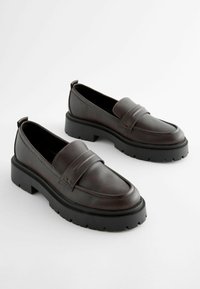 Next WIDE FIT - Loaferit/pistokkaat - black brush off