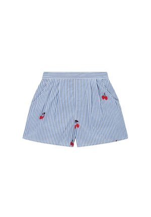 Sissy-Boy, SISSY-BOY GESTREIFTE SHORTS MIT STICKEREI - BLAU - Short - blau