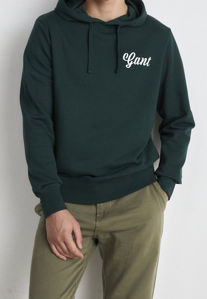 GANT Jersey con capucha - dark green