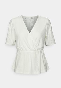 ONLY Petite ONLSANDRA  - Μπλουζάκι με στάμπα - cloud dancer