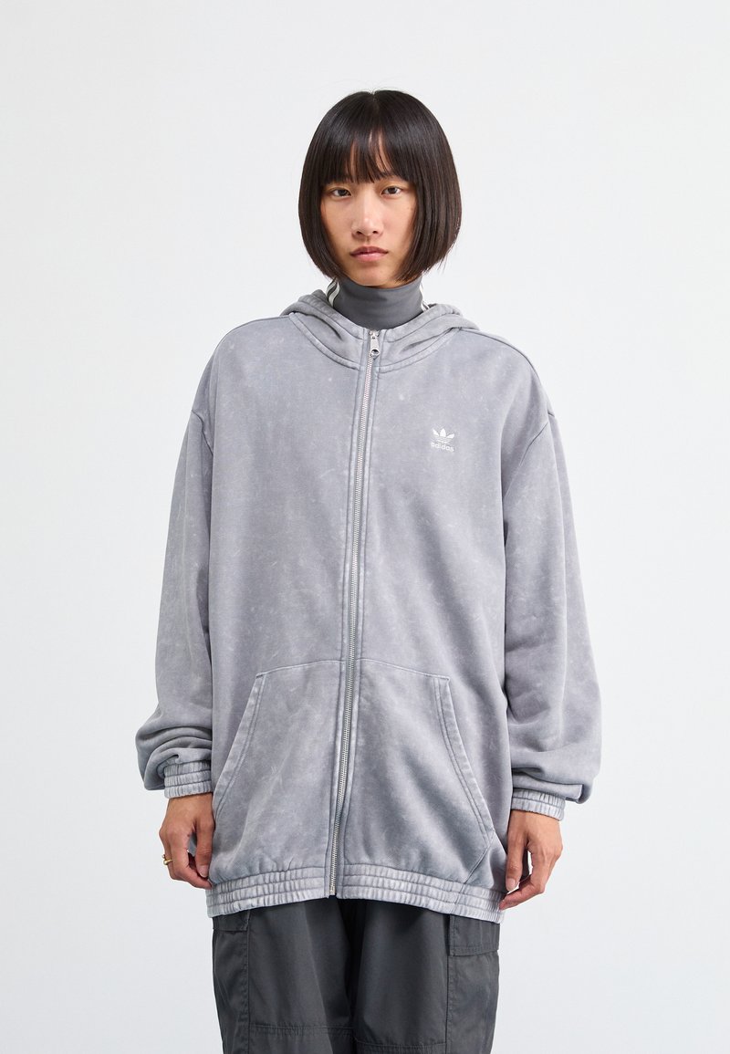 adidas Originals ZIP HOOD - Φούτερ με φερμουάρ - grey three
