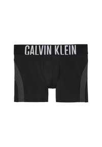 Bóxers negros con una cinturilla con el logo de Calvin Klein, con paneles laterales de malla texturizada y un diseño ajustado al cuerpo.