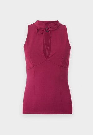 Gina Tricot, KEYHOLE TIE - Μπλούζα - rhododendron