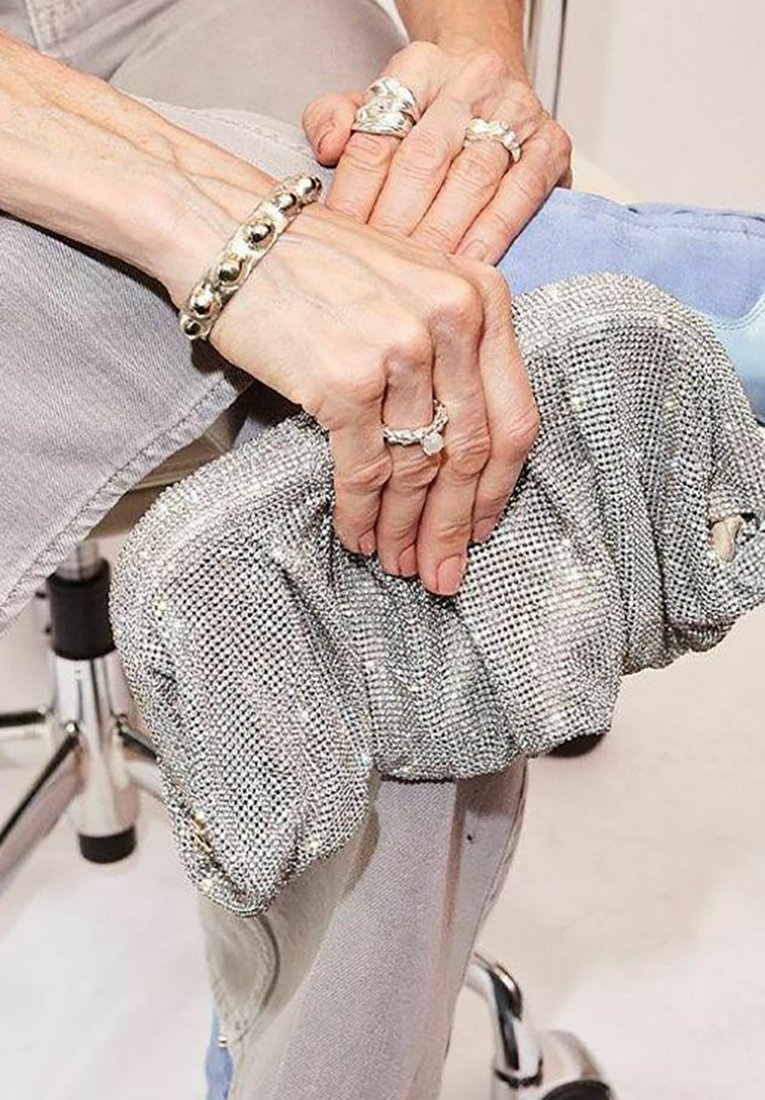 Silver Shell Wos WOS CHAMPAGNE - Clutch - silver coloured/silberfarben - Zalando.at