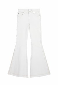 FLARED EMBROIDERED - Trapezaste traperice - white