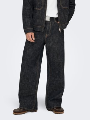 MIT WEITEM BEIN ONSREMI MID RISE WEITER BEINSCHNITT - Avar lõikega teksad - black denim