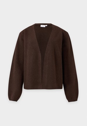 VILA, VIKEHLA OPEN CARDIGAN - Strickjacke - coffee bean