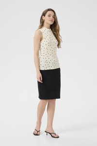 Kaffe KAKATRINE PRINTED - Débardeur - cloud cream w. black dots