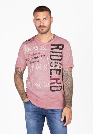 MT KLRIDGE ROUND - T-shirt imprimé - cloudy red