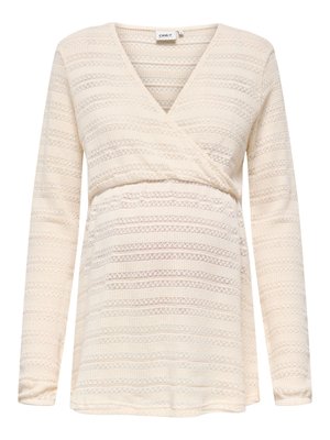 ONLY MATERNITY OLMLITRA  - Tops ar garām piedurknēm - cloud dancer