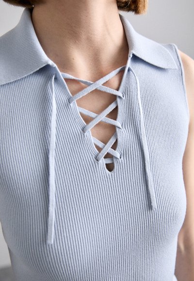 Filippa K LACED COLLAR  - Top - ice blue
