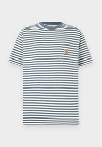 POCKET - Trükipildiga T-särk - cozy blue/wax