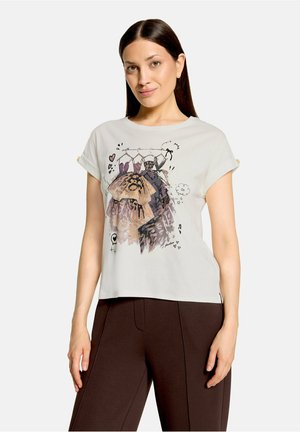 Cartoon, CARTOON MIT ÄRMELAUFSCHLAG PRINTSHIRT - T-shirts print - patch cream beige