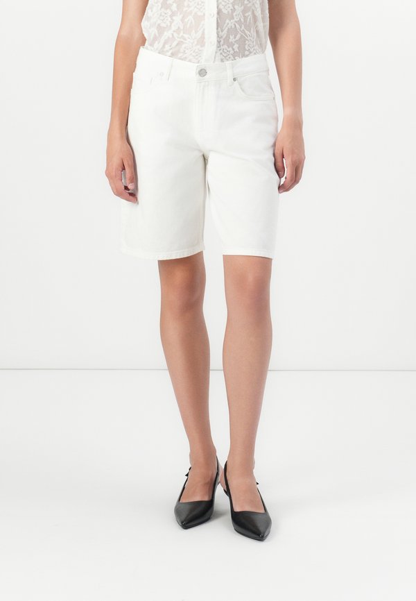 DANK LONG - Denim shorts - ecru