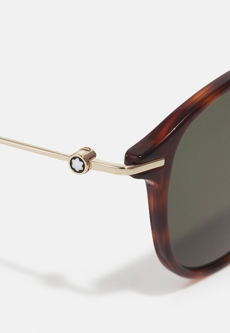 Mont Blanc UNISEX - Sonnenbrille - havana/gold-coloured/green
