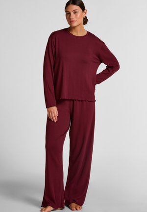 LOOSE POINTELLE - Pyjamabroek - red