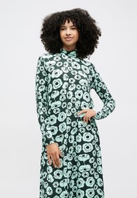 Marimekko CAVEA TUMMA - Džersio suknelė - dark green/turquoise/black