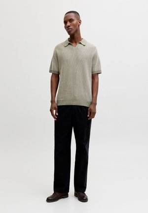 Jack & Jones PREMIUM, POLOSHIRT KURZARM REGULAR FIT - Pólóing - Gray