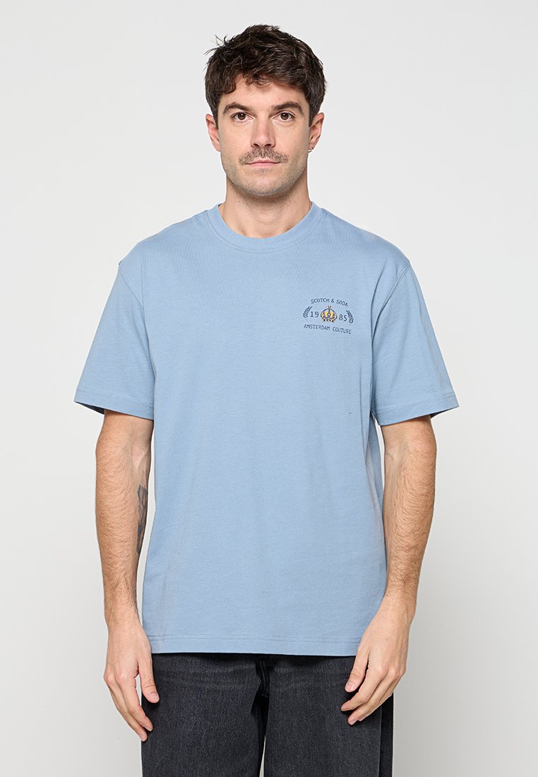 Scotch & Soda T-shirt print lichtblauw