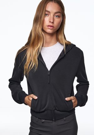 Bershka, ZIP-UP HOODIE - Bluză de molton cu fermoar - grey