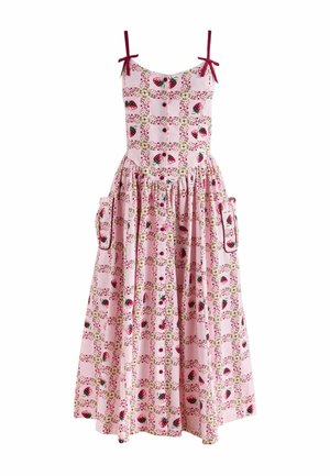 Cath Kidston, REGULAR FIT - STRAPPY FITTED MIDI DRESS . - Blusenkleid - pink strawberry check