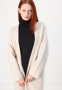 Gina Tricot LONG CARDIGAN - Cardigan - oat melange