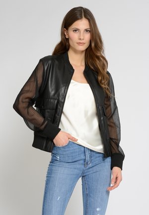 Maze Lederjacke - black