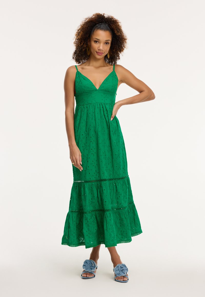 Shiwi - Robe longue - broderie green, Agrandir