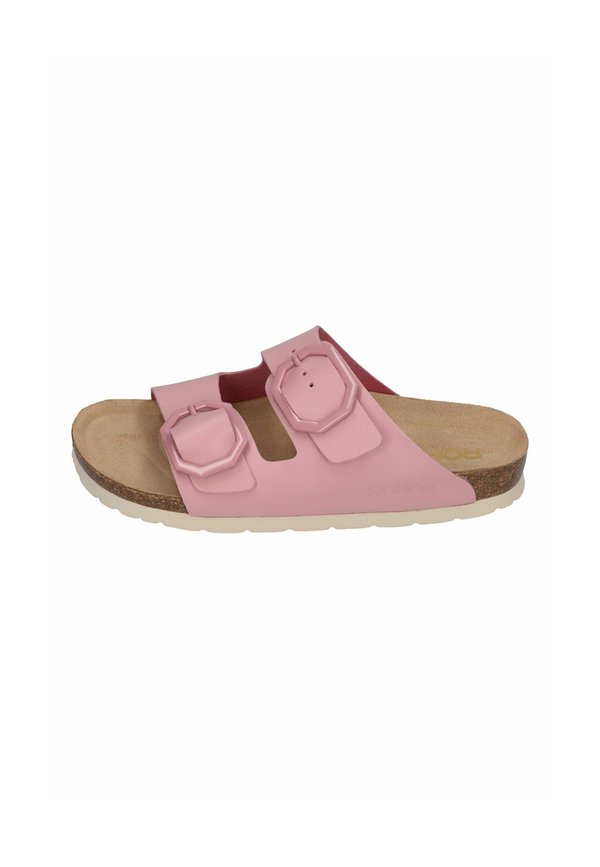 Pantolette flach - altrosa