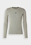 TECHFIT COMPRESSION LONG SLEEVE LONG-SLEEVE - Top dugih rukava - silver pebble