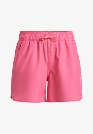 Rosa badshorts i lätt material, med resårmidja och dragsko, sidofickor och logotypdetalj på benet.