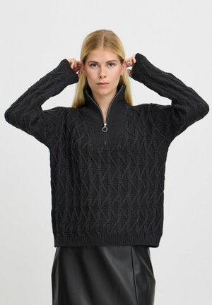 BYOTINKA HALFZIP JUMPER - Pullover - black