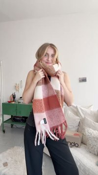 Even&Odd Bufanda - red/pink/brown