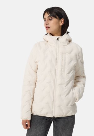 PADDED MIT KAPUZE - Giacca invernale - off white